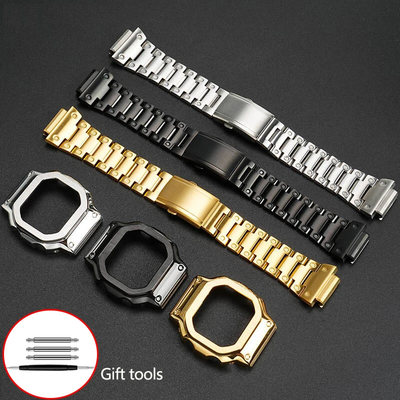 DW-H5600 Modified stainless steel case+strap Moe kit for Casio DW-H5600 series personalized DIY men's watch accessories +tools