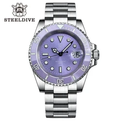 STEELDIVE nuevo esquema de colores clásico Water Ghost SD1953Super BGW9 luminoso NH35 movimiento 30Bar reloj de pulsera mecánico resistente al agua