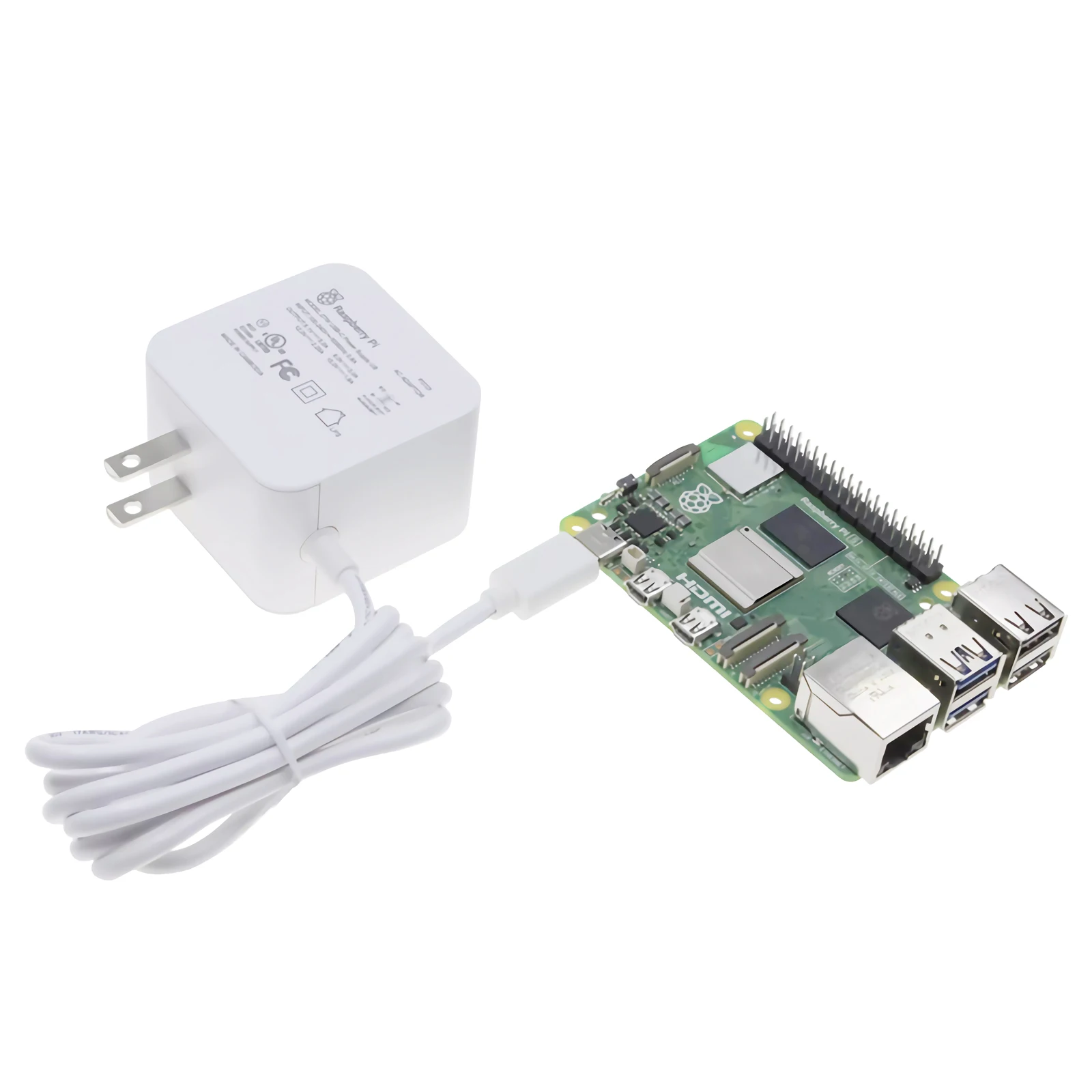 Original Raspberry Pi Power Supply 5.1V 5A Adapter 27W USB-C Support PD Standard Power Charger US/UK/EU Plug For Raspberry Pi 5