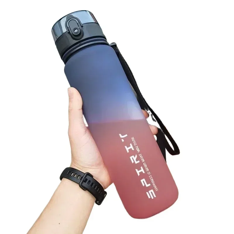 500ML/650ML/1000ML Sport Wasser Flasche Auslaufsicher Bunte Kunststoff Tasse Trinken Outdoor Reise Tragbare gym Fitness Krüge