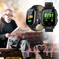 Elderly Smart Watch For Senior 4G Sim Card SOS Phone Call Falling Detection GPS Positioning 4GB ROM Heart Rate Temperature T5S