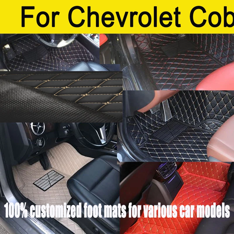 Alfombrillas de coche automotrices de ajuste personalizado para Chevrolet Cobalt 2011 2012 2013 2014 2015 2016 de cuero de lujo para hombres y mujeres cobertura completa