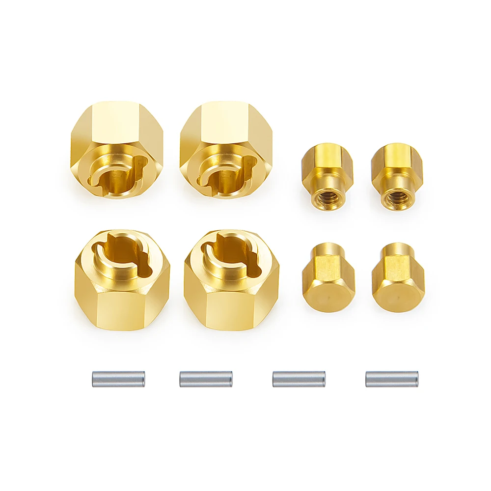 AXSPEED 4 قطعة النحاس موازنة عجلة عرافة محول + 4/5/6 مللي متر توسيع لمحوري SCX24 1/24 RC الزاحف سيارة شاحنة أجزاء عالمية