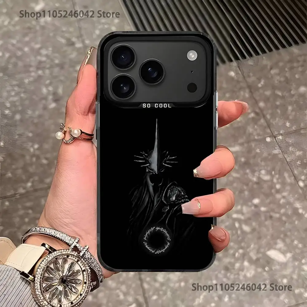 حلقات L-LordS R لهاتف Black Candy Matte Cover iPhone 17,16,15,14,13,12,11,Mini,Pro,E,SE4,XS,MAX #5