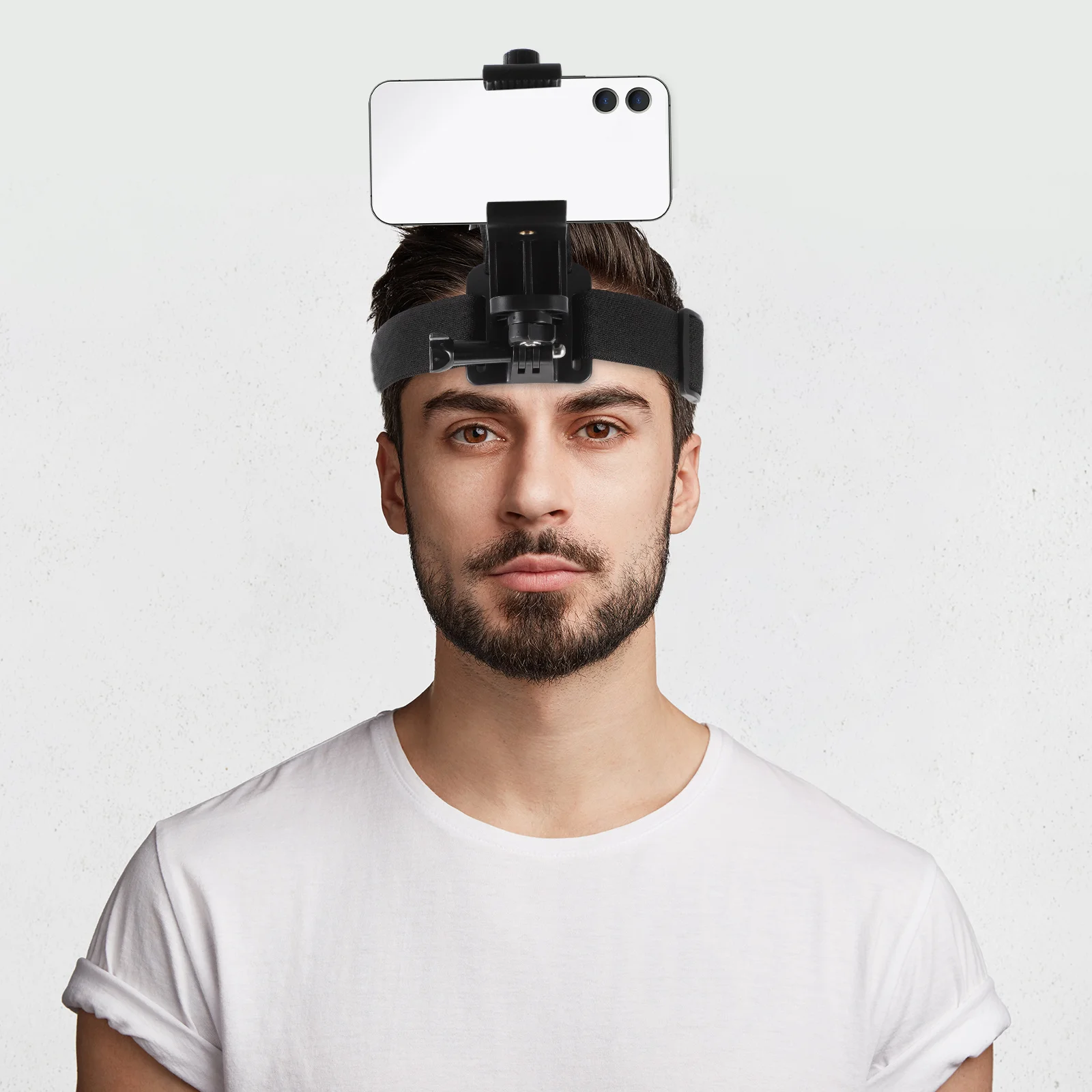 

1 Set Adjustable Head-Mounted Mobile Phone Holder First-Person For Sports Camera Action Camera Gift