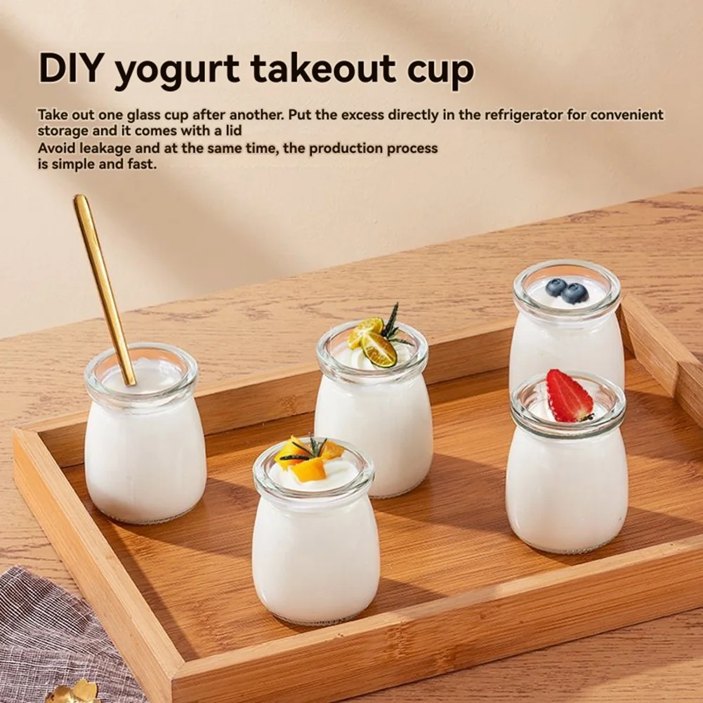 BAAN-Yogurt Machine Small Household Fully Automatic Stainless Steel Yogurt Machine DIY Yogurt Fermentation Machine EU Plug