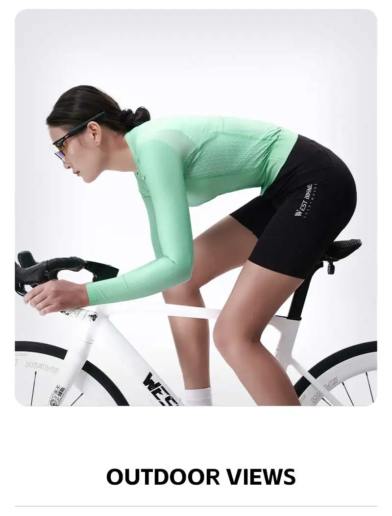 WEST BIKING Radtrikot Langarm Herren Damen Atmungsaktiv Schnelltrocknend Fahrradshirt MTB Rennrad Kleidung Sommer Reflektierendes Oberteil – Detail 16