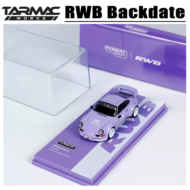 Tarmac Works 1/64 RWB Backdate Violetta Idlers 12 Uur 2016 Legering Speelgoed Motor Diecast Metaal Model Gift