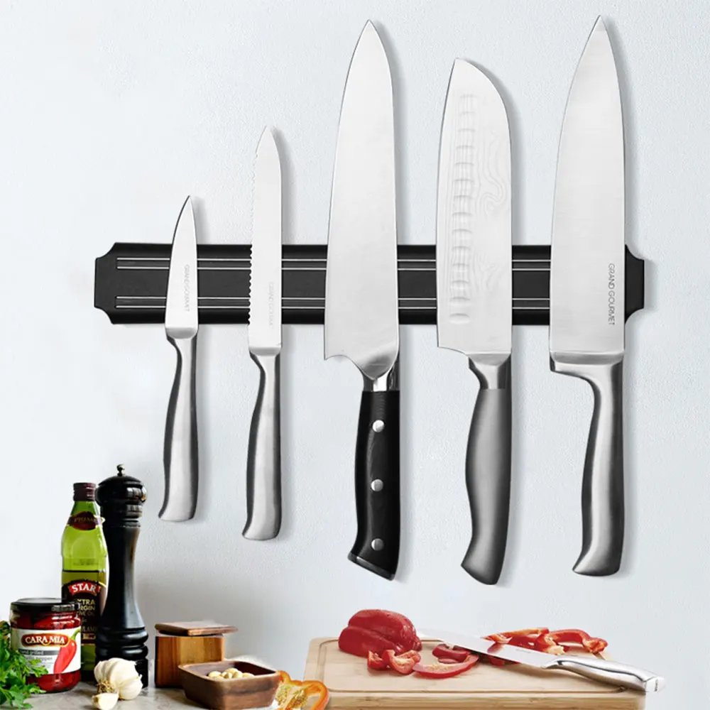 Multipurpose Magnetic Knife Rack Strip Household Kitchen Tools Space-Saving Wall Mounted Magnet Knives Holder With Rack