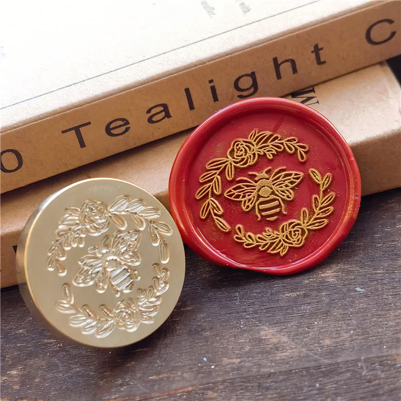 With love seal wax stamp Hydrangea Fox Rose Bee Tulip Wolf swan mermaid lily of the valley Wax Seal Stamp Sealing Stamp Head
