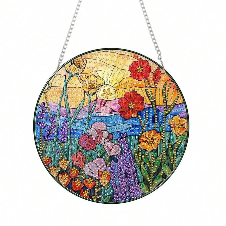 

Diamond Art Hanging Kit For Adult Special Shaped Rhinestone DIY Acrylic 5D Diamond Art Painting Window Pendants Home Garden Wal