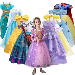 Kid Snow White Cinderella Rapunzel Elsa Bella Costume Girl Encanto Mirabel Isabela Carnival Dress Children Princess Evening Gown