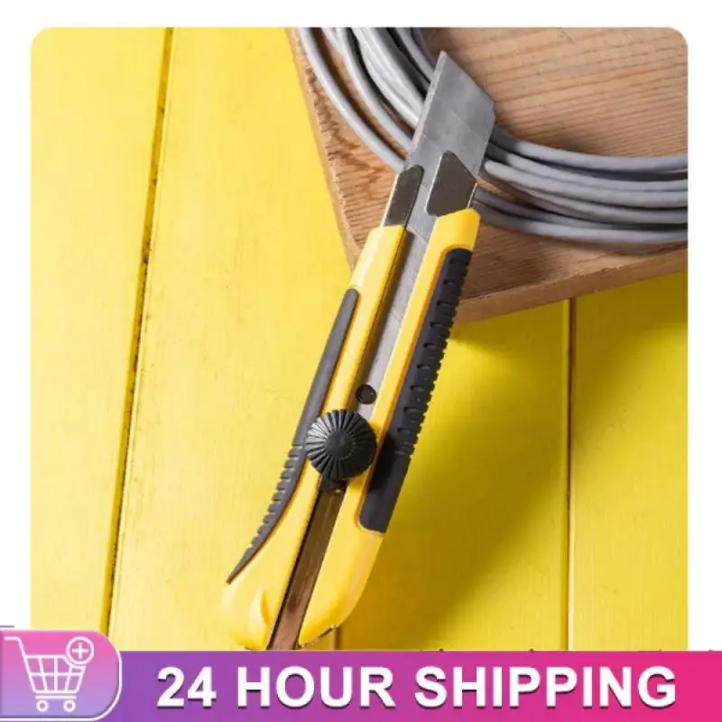 

25mm Utility Knife SK5 Stainless Steel Blade Retractable Knife Box Cutter Snap-off Pocket Utility Knives Cut Rope Paper