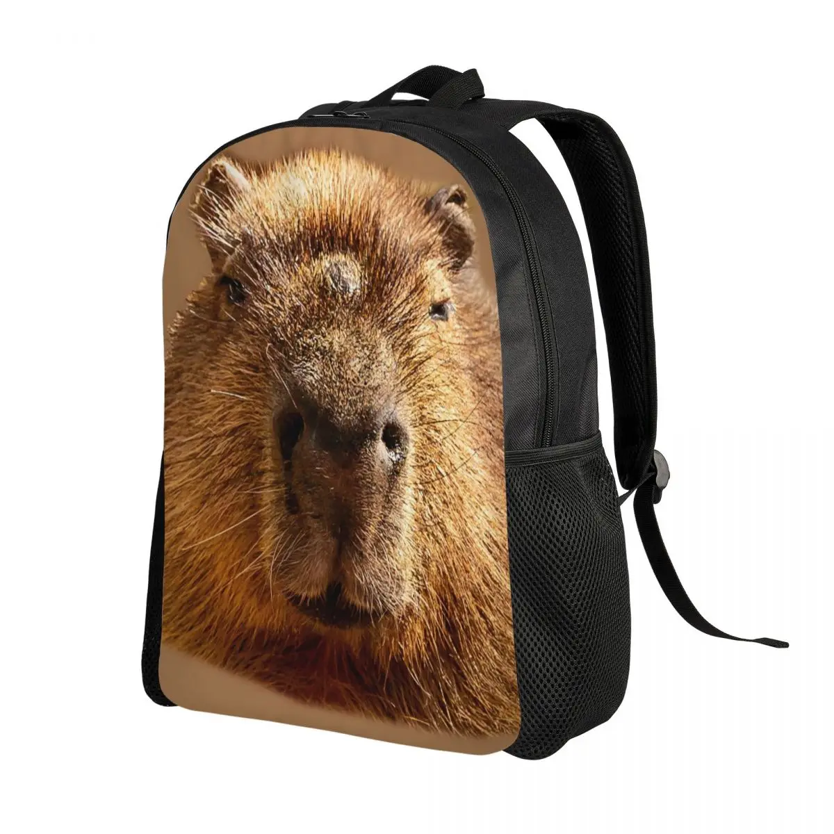 Custom Capybara Dozing In The Sunshine Backpack for Women Men Water Resistant School College Animals Bag Printing Bookbags