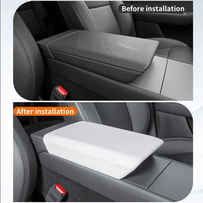 For Tesla Model Y Juniper Armrest Box Cover Protective Cover, 6-Seat Model YL/Model 3 Highland Center Console Armrest Box Cover - view 5
