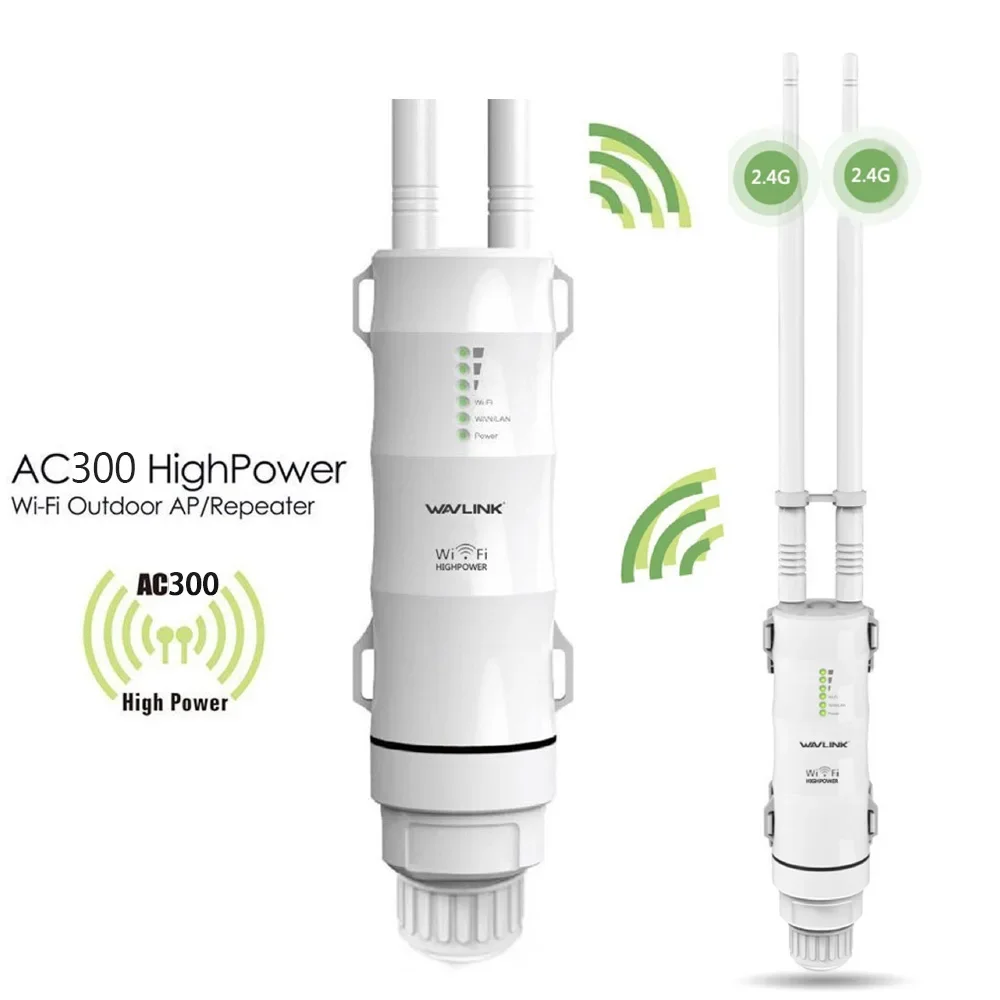 Zewnętrzne WiFi daleki zasięg Extender bezprzewodowy dwuzakresowy 2.4G/5Ghz AC600/AC300 wodoodporny router Wi-Fi/AP/repeater wzmacniacz sygnału POE