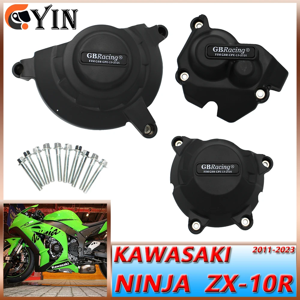 

Для KAWASAKI ZX-10R 2011-2017 2018 2019 2020 2021 2022 2023 ZX10R 2011-2023 Запчасти для мотоциклов Крышка двигателя Крышка двигателя GB Racing