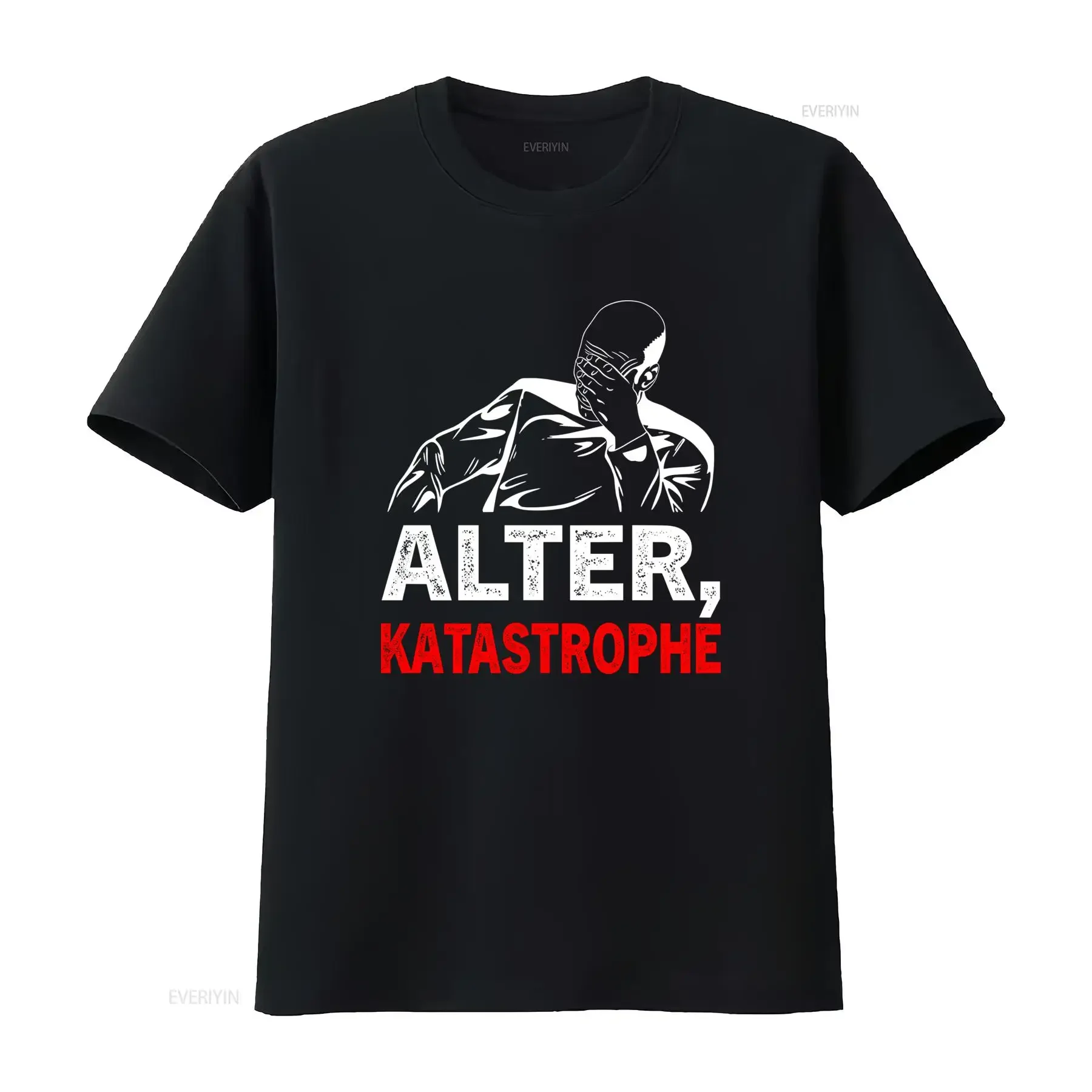 Gothic Streetwear Alien Xenomorph Line Art Alter Katastrophe Slogan Print Casual T Shirt vintage Washed designer clothes