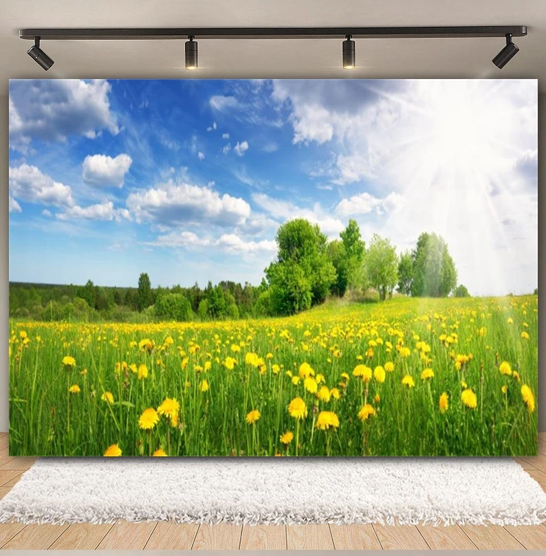 Natural Spring Photography Backdrops Jungle Blossom Flower Garden Forest Landscape Baby Birthday Background Decor Photo Studio
