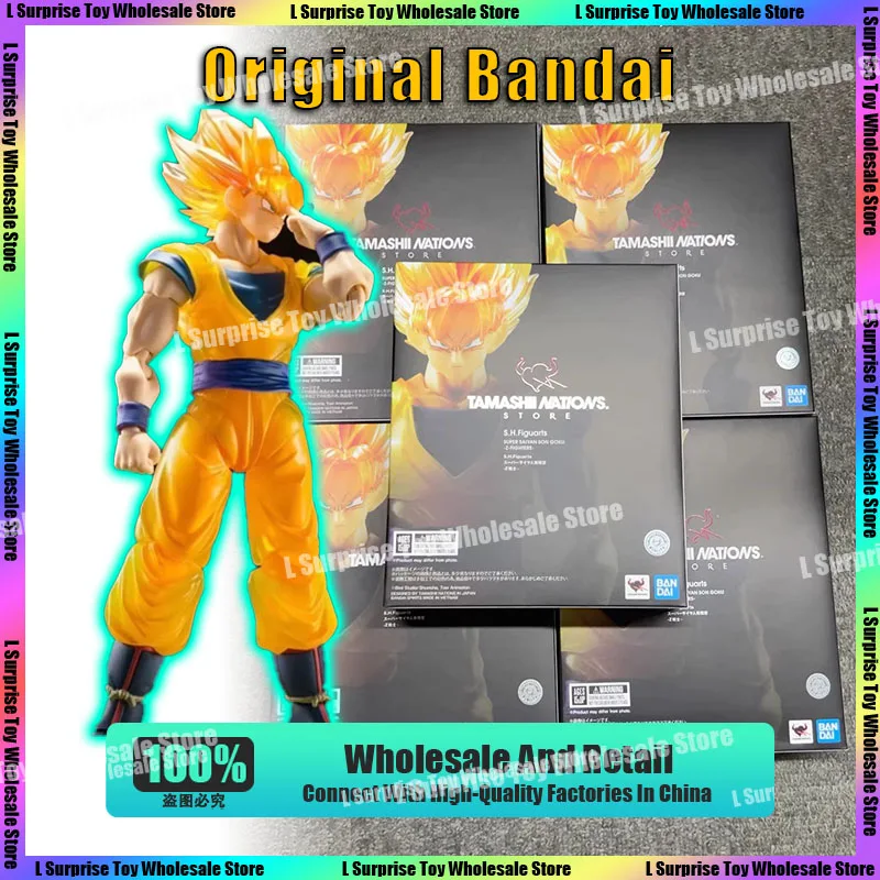 

Original Bandai S.H.Figuarts Dragon Ball Super Saiyan Son Goku Z Fighers Full Action Anime Action Figure Model Toys Gifts
