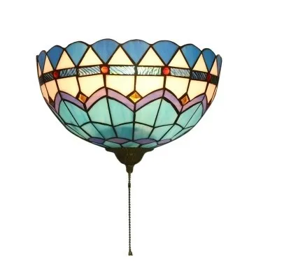 Retro Pastorale Stained Glass Tiffany Hotel Restaurant Cafe Gang Gangpad Slaapkamer Bed Led Wandlampen
