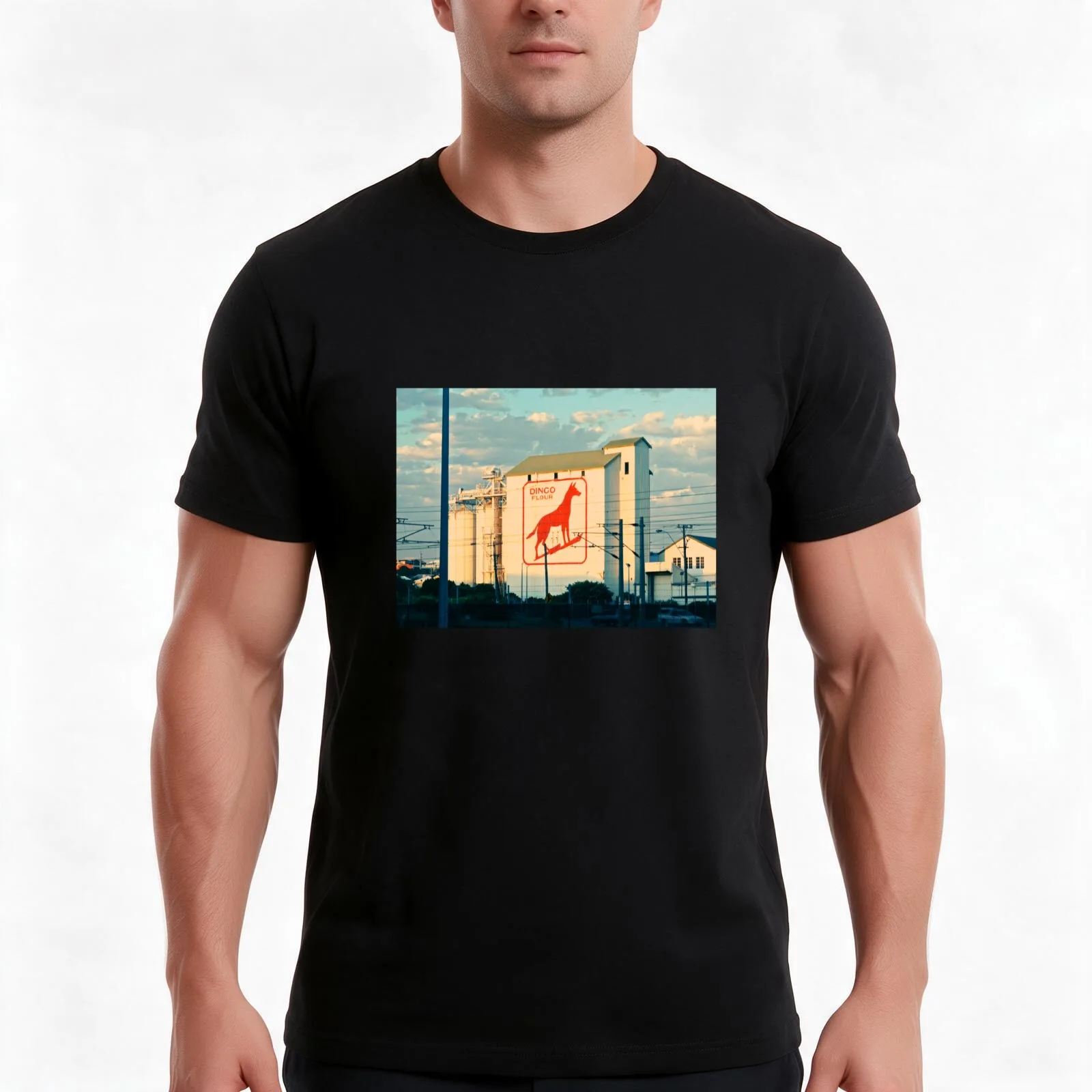 Dingo Flour, Perth WA T-Shirt, Summer Casual Cotton Tee, Oversized Streetwear Tops, Vintage Graphic Print, Unisex Men Women