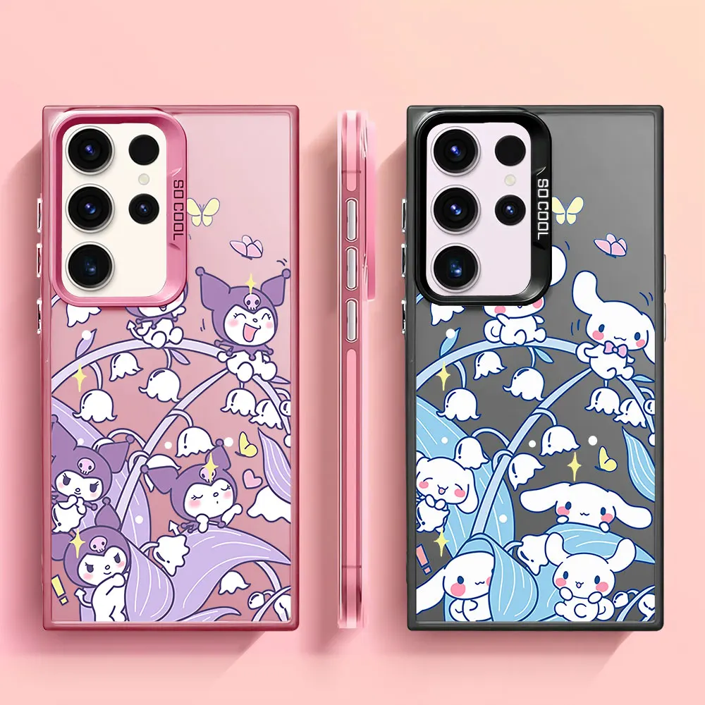 Kawaii Sanrio Cinnamoroll Phone Case for Samsung Galaxy Note 20 S23 Ultra S20 S22 Plus S20 FE S21 FE S24 Ultra Soft Cover