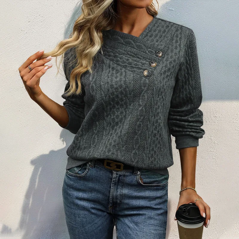 2025 Autumn Commuting Casual Top Retro Long Sleeved Pleated Solid Color Hoodie for Women