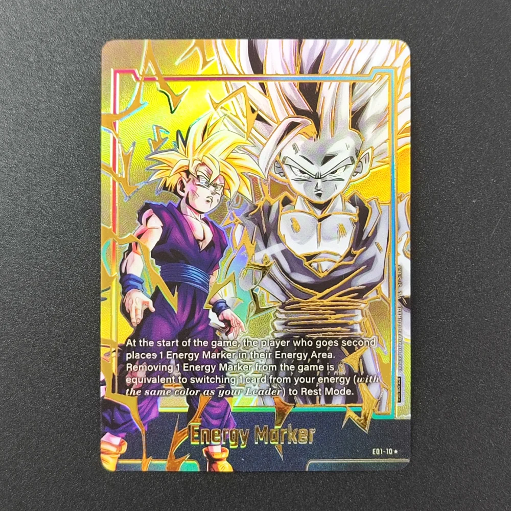 63X88mm DIY 英語版 ドラゴンボール トランクス コレクションカード カラーフラッシュ ホットスタンピング フュージョンTCG アニメカード ギフト おもちゃ