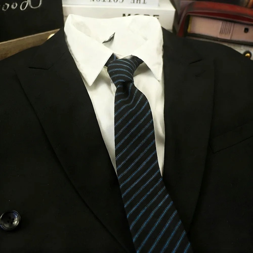 الكورية ضيق 6 سنتيمتر الأسود مخطط منقوشة رباطات للرقبة للرجال الخريف الشتاء سميكة التعادل القطن الكتان الصلبة الأخضر ربطات العنق عادية Cravat
