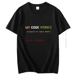 男性と女性のためのTシャツ,ソフトウェア開発者のためのTシャツ,彼らの言語,オタク,コード,私のコードは機能していません