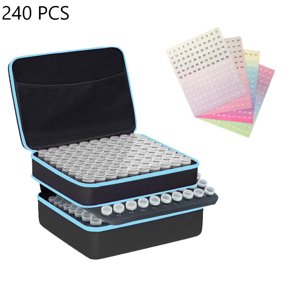 Children\'s diamond painting tool accessories 240 bottles of clay beads storage container 5d diamond painting embroidery