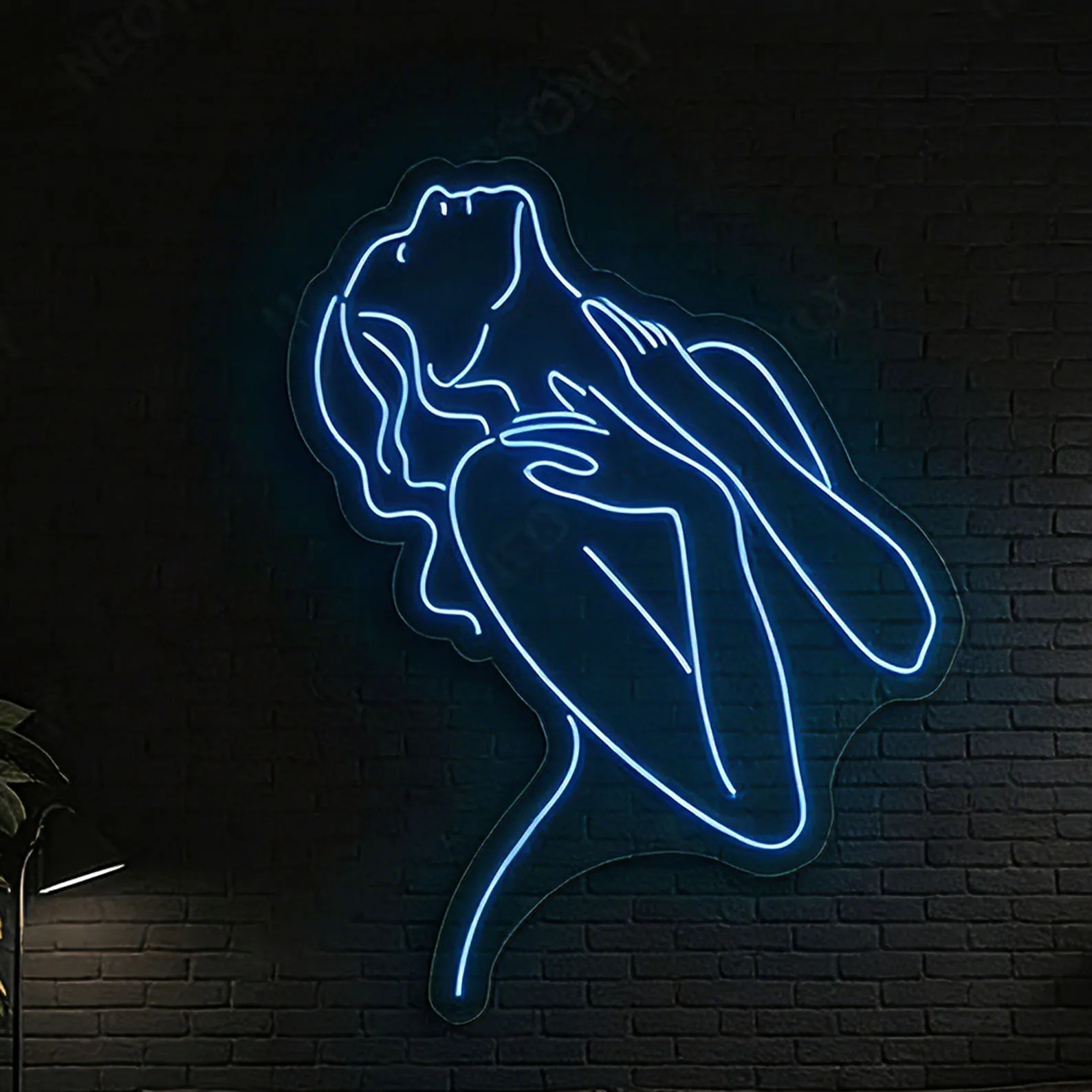 Woman Line Art Neon Sign,Female Minimal Line Drawing Neon Sign,Big Size Girly Decor Beautiful Lady Bedroom Spa Beauty Wall Neon