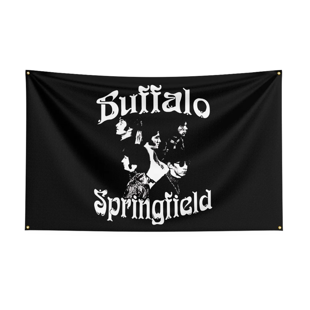 Music Band Flag for B-Bu-ff-alo Spring-field Fans Banner easy hang multipurpose background decoration storefront hanging cloth