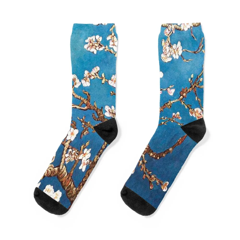 

Van Gogh. Almond Blossoms Socks halloween professional running anime fashionable Women's Socks Men's