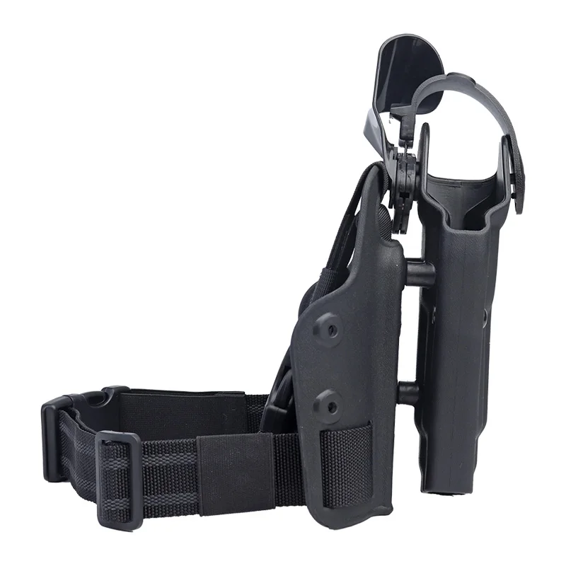 High Quality For M9 92 96 Air Gun Leg Thigh Holster for Tactical Outdoor Sports Black Leather Gun Holster