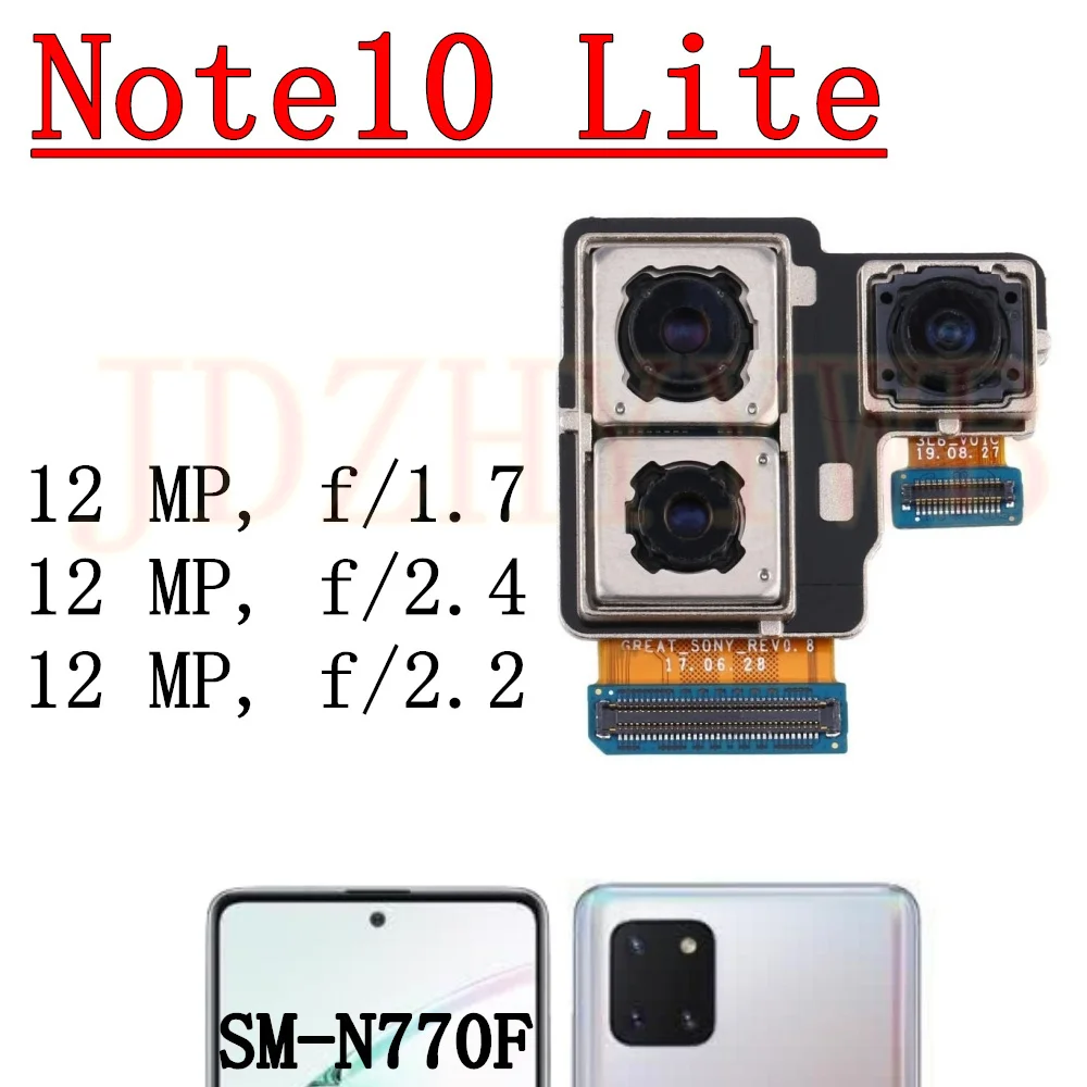 Front Rear Camera For Samsung Galaxy Note10 Lite N970 N971 N770F Selfie Wide Back Main Camera Module Note 10+ 5G N975 N976