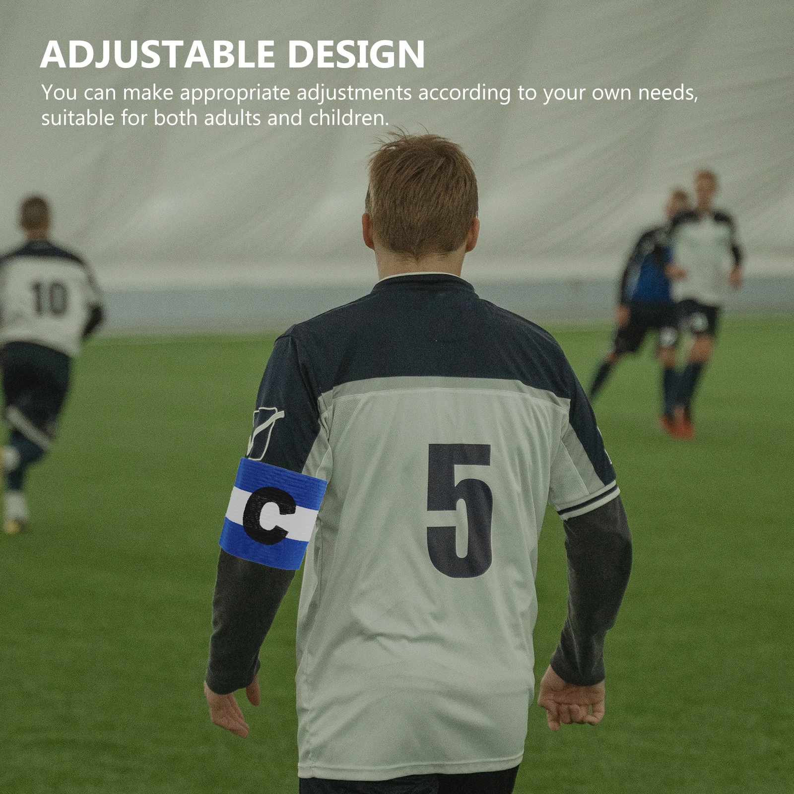

2pcs Premium Nylon Captain Armbands Football C-Mark Anti-Slip Sports Supplies For Soccer Team Leader Wrist Guard Gear