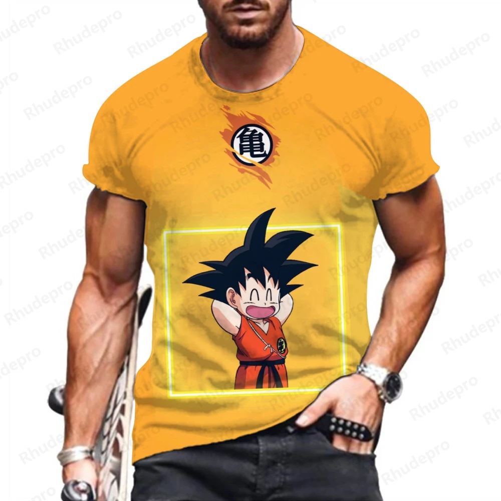 

Anime Men's T-shirt Goku Essentials Dragon Ball Z Oversized Hip Hop Shirts T-shirts Tops Trend Super Saiya Clothing New Fashion