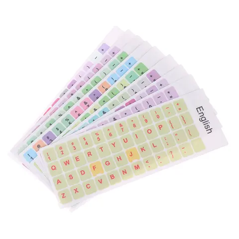 Engelskt tangentbordsklistermärke Makaron Color Keycap Key Caps Cover-klistermärken för stationär dator, bärbar dator 10 best sales klistermärke med tangentbord - №9