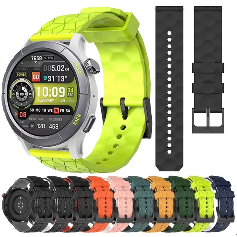 22mm 20mm Sport Silicone Band For Amazfit BIP 5 Bracelet Strap For Amazfit Cheetah Square/Round/Pro Band Bip 3 3Pro Stratos 2 3