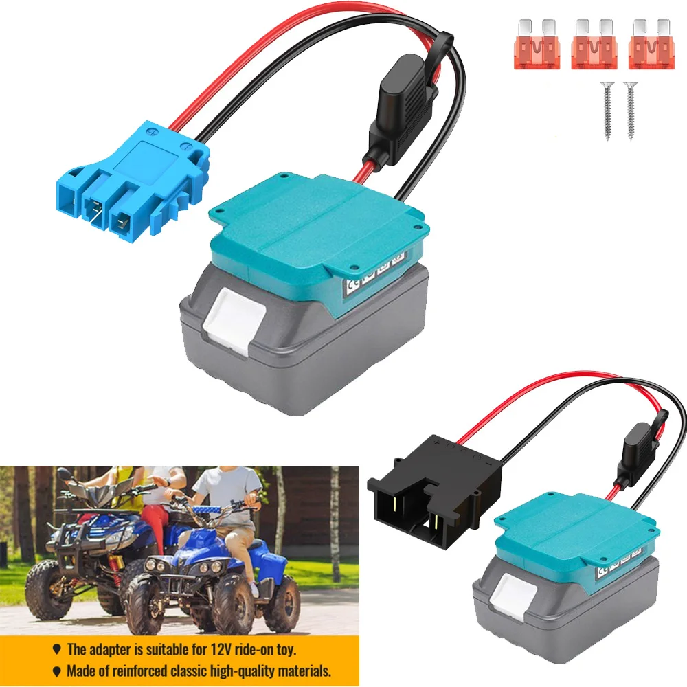 

Power Wheels Adapter for Makita 18v Battery 12AWG Wire with 40A Fuse with Wire Connector Compatible with Fisher-Price 12 Volt