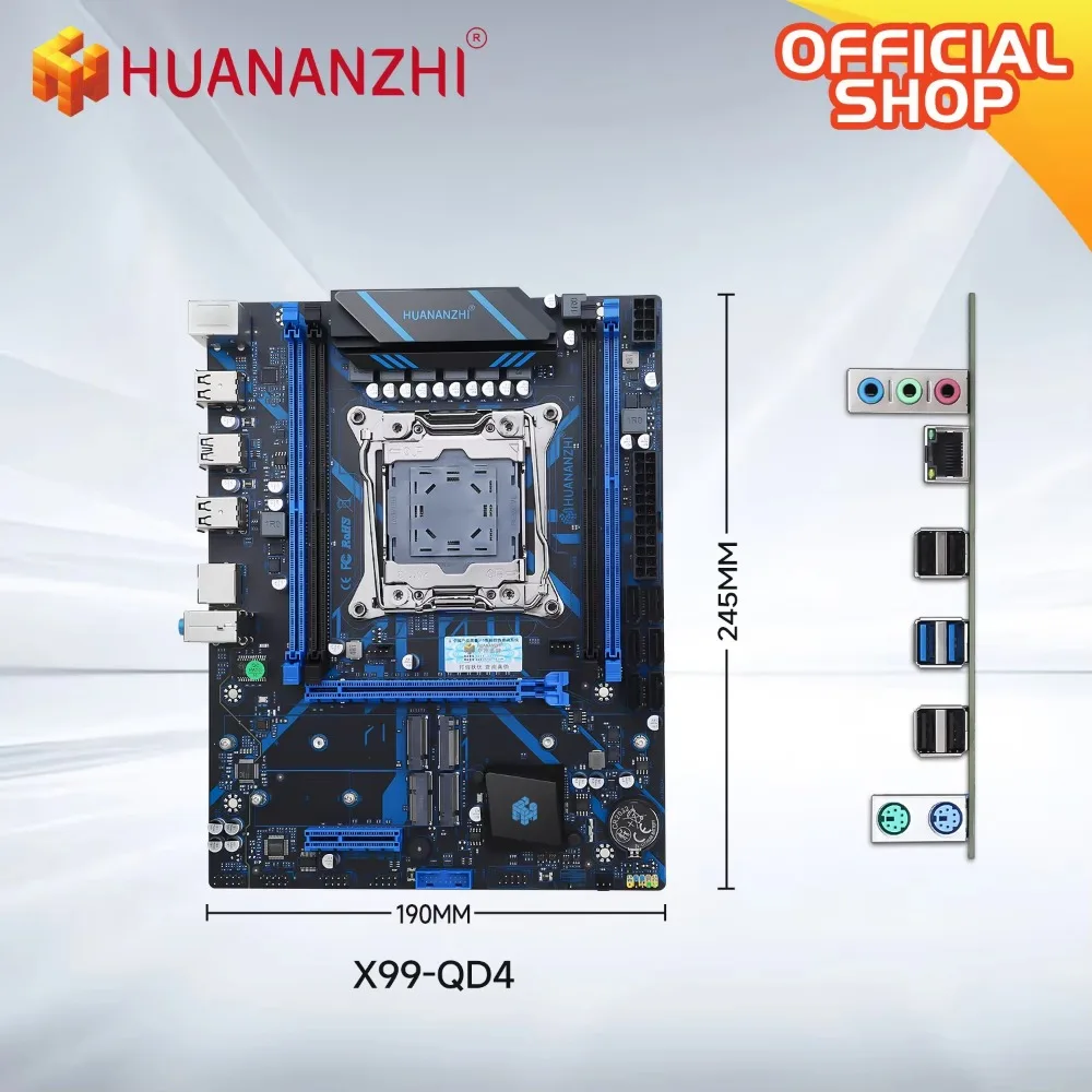 HUANANZHI X99 QD4 LGA 2011-3 XEON X99 Motherboard with Intel E5 2680 V4 DDR4 RECC NON-ECC Memory Combo Kit Set M.2 NVME SATA - view 6