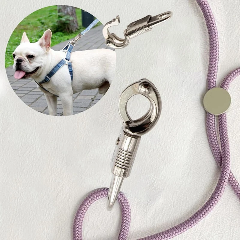 Quick Release Emergency Snap Buckle With Fixed Eye, Precision Zinc Alloy Hook Household Pet Buckle Leash Hook