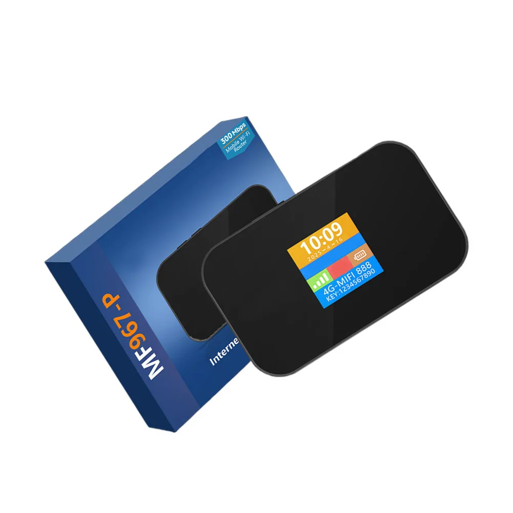 1 Pcs 4G 5G WiFi 6 Mobile Hotspot Router Black Support  Card Global Roaming Ready Enhanced Connectivity Versatile Usage Parts