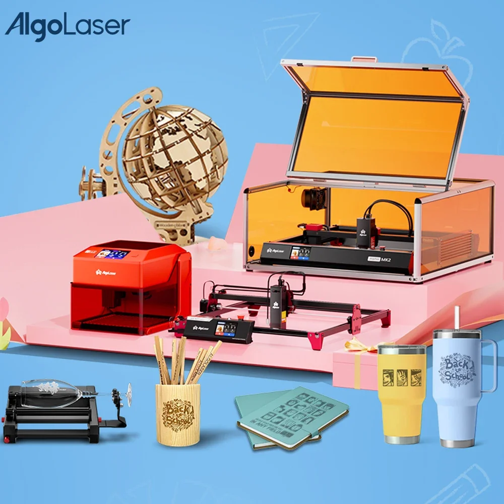

AlgoLaser Woodworking Tools Fully Upgraded 5W 10W 20W Output Desktop DIY Laser Engraver for Wood and Metal, Paper, Acrylic, Glass, Leather MDF - Ideal for DIY & Small Business Beginner DIY Laser Cutter