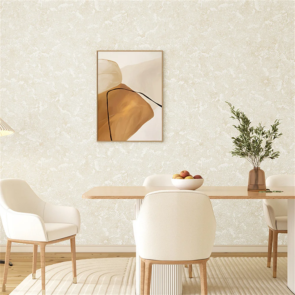 

Modern Minimalist Non-Woven Plain Wallpaper for Study Living Room Bedroom Grey Beige Milk Tea Colored Wallpaper 10M Thick