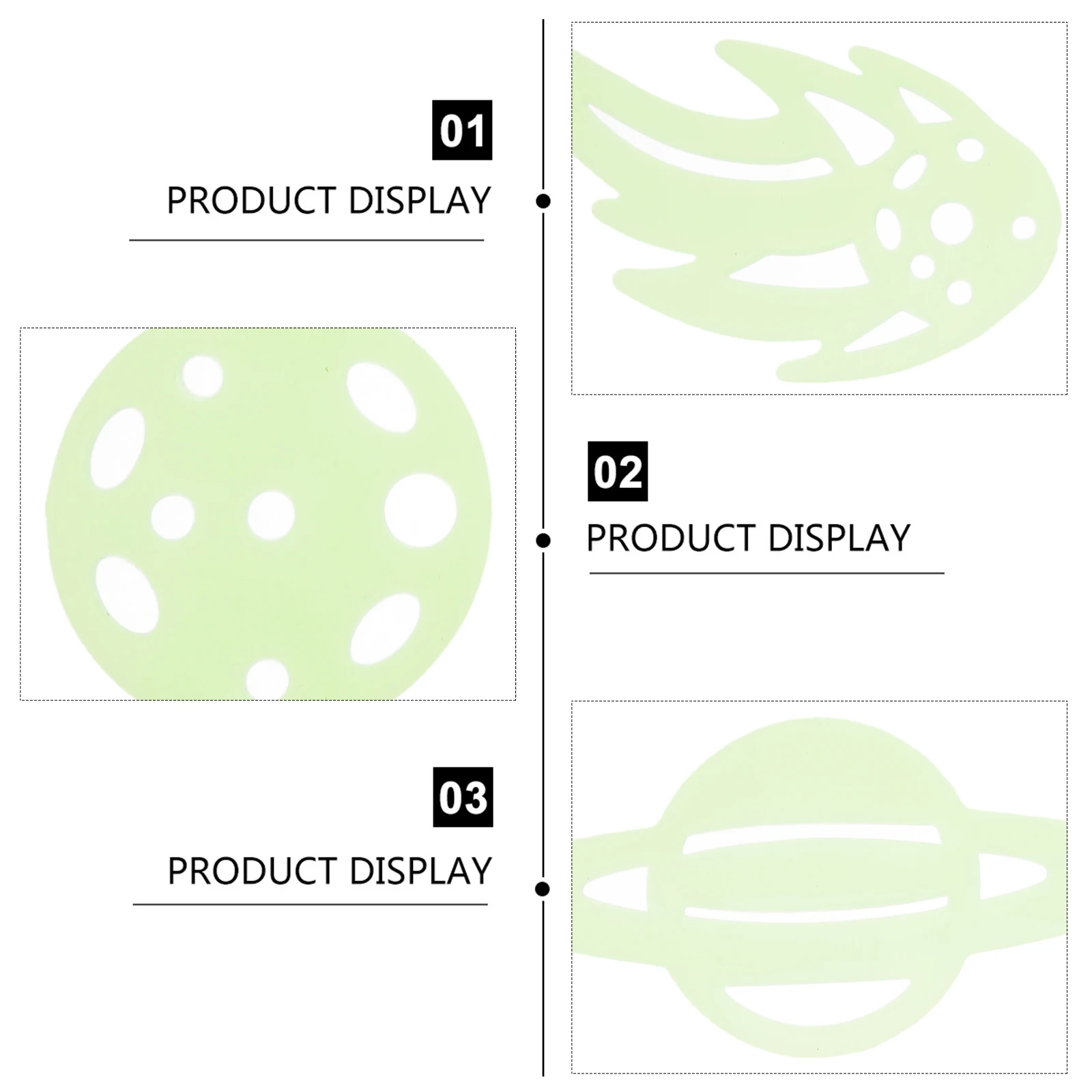 

40 Pcs Glow Star Stickers Luminous Meteor Shaped Wall Decor Green Room DIY Plastic Safety Night Light Adhesive