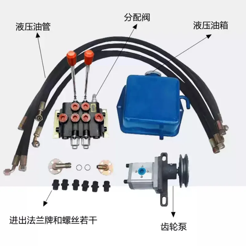 Mini Hydraulic Power Unit Pump Station, Reinforced Dual Circuit Lift Lower Split Bidirectional Hydraulic Flow Divider