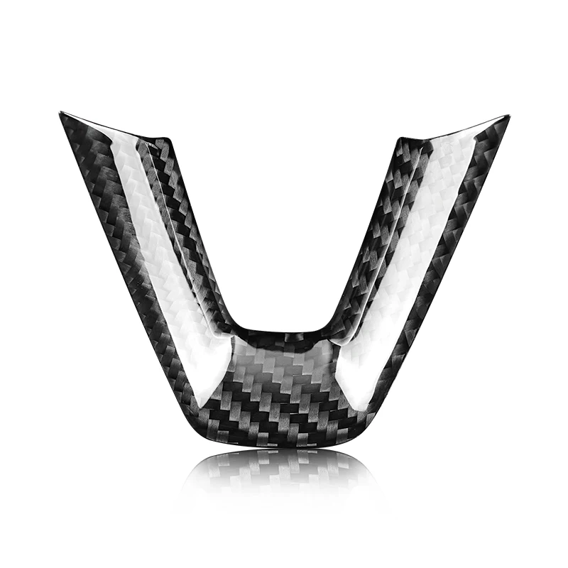 Shasha Carbon Fiber Accessories Steering Wheel Chin Decorative Sticker Carbon Fiber Car Accessories for Tesla Model 3 2023